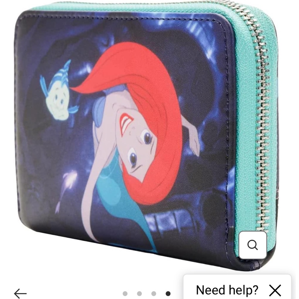 Loungefly Little Mermaid Ariel Wallet - Red and Blue - Picture 4 of 7